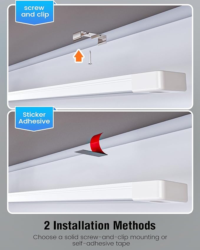 MYPLUS 36 Inch Under Cabinet Lights with Hand Wave, Under Counter Lighting 4000K Natural White,Dimmable,Plug and Play,LED Lights for Kitchen Cabinet, Cupboard, Closet, Desk
