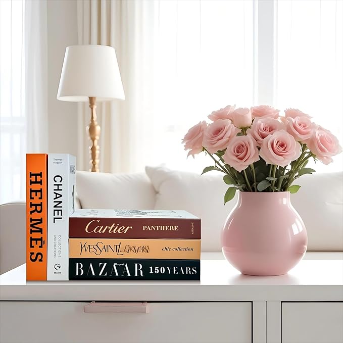5pcs Aesthetic Books for Home Decor,Chic Modern Fake Decorative Book for Coffee Table,Fashion Faux Books for Bookshelf Decor/Mantel Decor