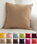 TangDepot Cotton Solid Throw Pillow Cover, 12 INCH x 12 INCH, Khaki