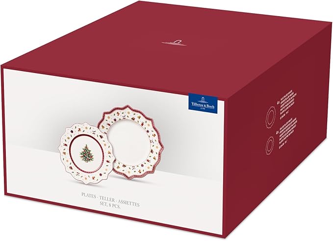 Villeroy & Boch Toy's Delight Multi Colour, Premium Porcelain, Set of Plates, 8pcs
