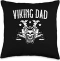 Viking Dad Pagan Scandinavian Berserker Norsemen Throw Pillow