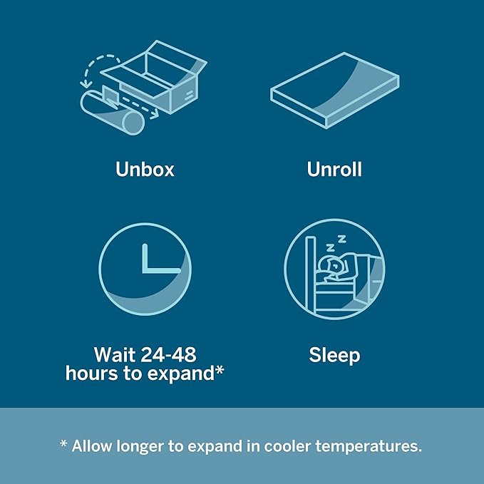 Lucid 5 Inch Memory Foam Mattress – Low Profile - Firm Feel - Infused with Bamboo Charcoal and Gel - Bed in a Box - Temperature Regulating - Breathable - Twin Size