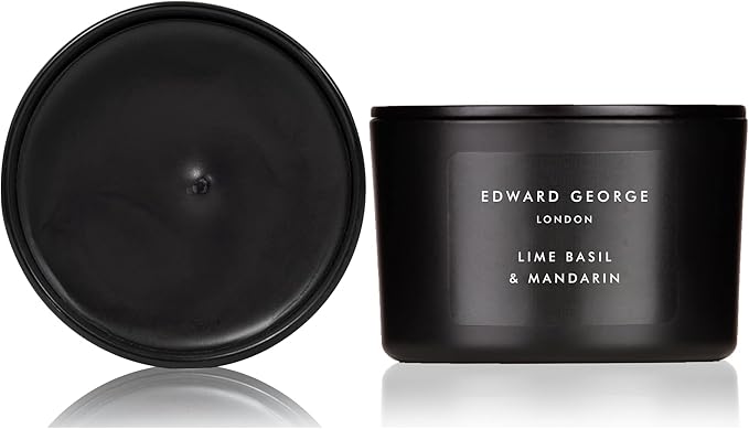 Edward George Scented Candles Lime Basil & Mandarin Home Fragrance Candle Gift Set, 80g