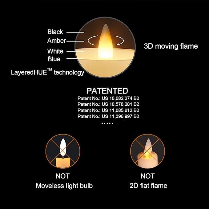 Flameless Pillar Candles Flickering with Remote Timer, Battery Operated LED Candles Up to 400 Hours, 3D Moving Flame Real Wax Candles, Set of 3, D3 x H4, 5", 6",Remote Included (White).