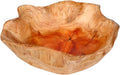 Wooden Bowl for Decor, Natural Shape Solid Wood Carved Fruit Bowl, Decorative Wooden Bowl for Table Centerpiece Office Home Decor, Multipurpose Candy Keys Serving Bowls (Medium 10"-12")