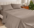 Bare Home 100% Organic Cotton Twin XL Sheet Set - Crisp Percale Weave - Lightweight & Breathable - Bedding Sheets & Pillowcases (Twin XL, Taupe)
