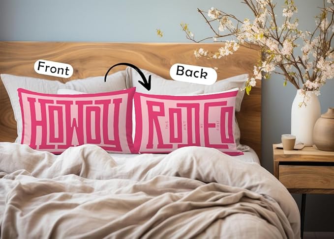 Howdy Pillow Cover 12x20, Western Southwestern Throw Pillows Cover for Cowgirl Cowboy Room Bedroom College Dorm Decor, Western Decor for Home （Colorful-1）