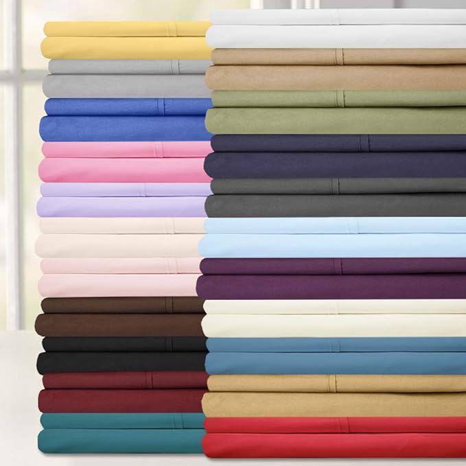 Sweet Home Collection 6 Piece 1500 Supreme Collection Brushed Microfiber Deep Pocket Sheet Set-2 Extra Pillow Cases, Great Value, Split King, Teal