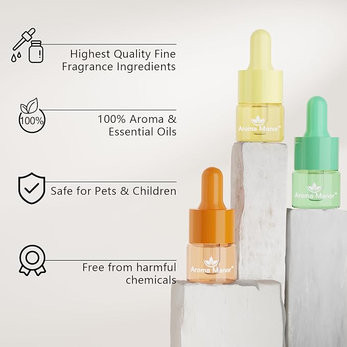 Essential Oil Set for Diffuser Hotel Fragrance Gift Set | Aromatherapy Diffuser Oil | Inspired by of The Ritz Carlton, Marriott, Fairmont and Baccaratt Signature Scents, Total 18 Bottles for Home