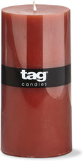 tag Color Studio 3X6 Pillar Burnt Siena Smokeless Paraffin Wax Burn Time 85 Hours 3x6 Burnt Sienna