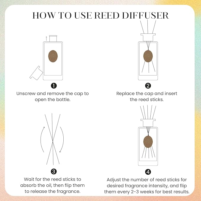 M&SENSE 10.14 oz Large Reed Diffuser Set | Linen Breeze Scent Oil Diffuser with Sticks | Hotel Collection Non-Toxic Essential Oil |for Bedroom Bathroom Living Room