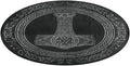 Norse Mythology Viking Thors Hammer Scandinavian Ultra Soft Non-Slip Area Rugs Indoor Coral Velvet Floor Mat Short Flannel Carpet for Living Room Bedroom Dining Room