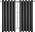BGment Blackout Curtains for Bedroom - Grommet Thermal Insulated Room Darkening Curtains for Living Room, Set of 2 Panels (70 x 63 Inch, Dark Grey)