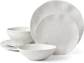 Oneida 895951 Terrazzo Melamine Cream 12 Piece Dinnerware Set, Lightweight Melamine Material