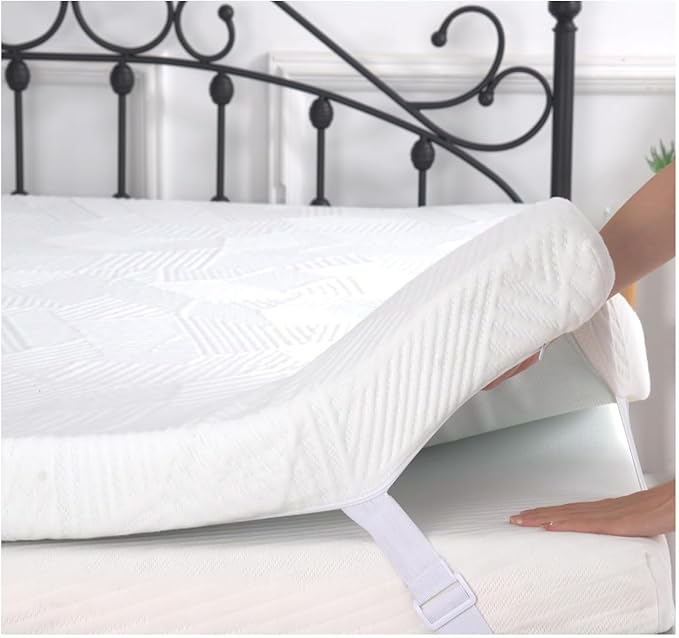 3 Inch Memory Foam Mattress Topper Twin XL, Cooling Gel Bed Topper with Removable Cover, Soft & Pain Relief & Breathable, CertiPUR-US & Oeko-Tex Certified