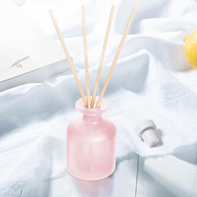 Reed Diffuser - Ebony Rose 3.38oz (100ml) 1 Pack Essential Oil Reed Diffuser Set with 8 Sticks, Long Lasting Fragrance for Home, Bathroom, Bedroom, Room, Decor