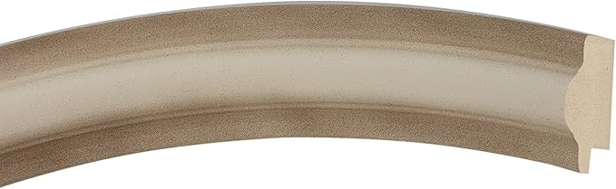 OVALCREST Round Beveled Wall Mirror for Home Decor - Philadelphia Style - Taupe - 22x22 Outside Dimensions