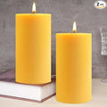 Beeswax Pillar Candles, 2 Pack Large 3"x6" Unscented Candles, Mothers Day Gifts, 240 Hours Long Burning Emergency Candle, Pure Bees Wax Candles for Home, Candle for Birthday Christmas