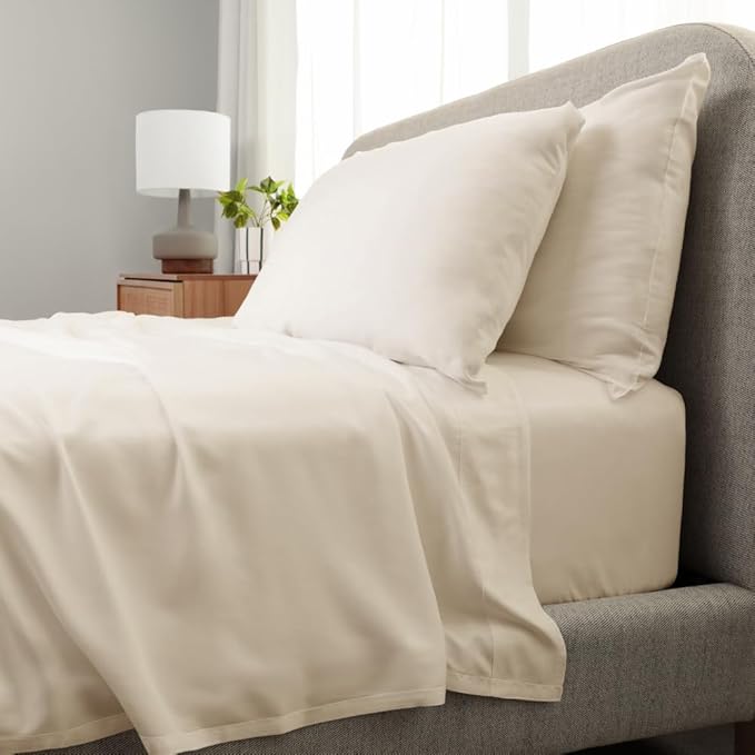 Cariloha Aloha Soft 4-Piece Sheet Set | Natural | King | Made from 100% Viscose derived from Bamboo | Introductory Sheet Line
