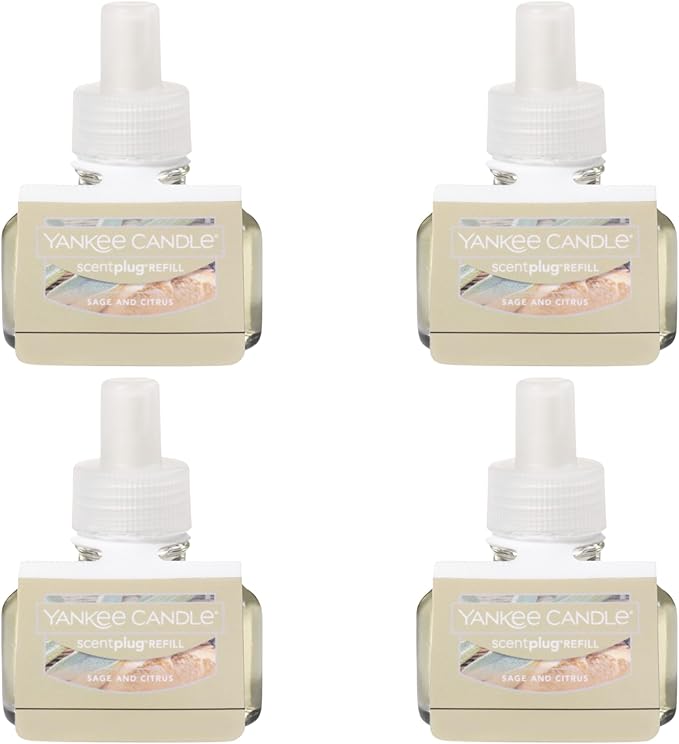 Yankee Candle ScentPlug Refill, Sage & Citrus, 1 CT (Pack of 4)