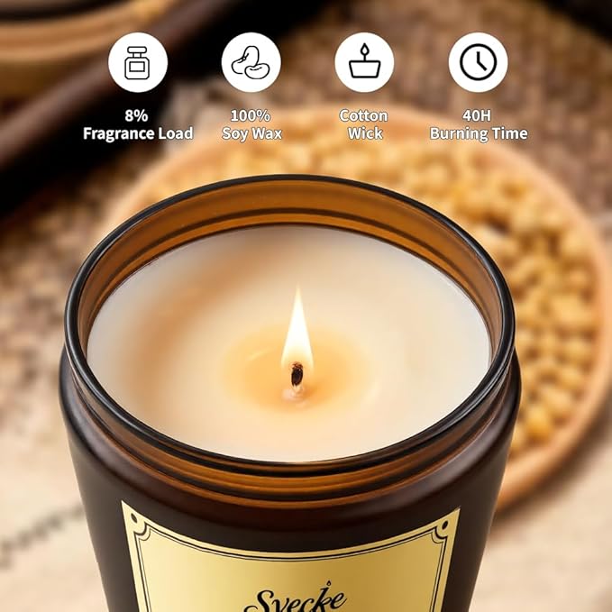 6 Pack 42oz Scented Fall Candles, Soy Wax Candles for Home, Aromatherapy Candle Gift Set for Women Men, Long Lasting Jar Candles, Ideal for Birthdays Holidays