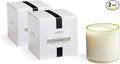 LAFCO New York Signature Candle, Feu de Bois - 15.5 oz, 2 Pack - 90-Hour Burn Time - Reusable, Hand Blown Glass Vessel - Made in The USA