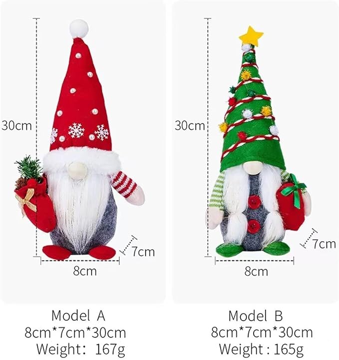 Christmas Gnomes Plush Decoration,Gnome Plush Christmas Decoration Handmade Swedish Dwarf Scandinavian Tomte Elf Gnomes for Home Office Table Decor,Green