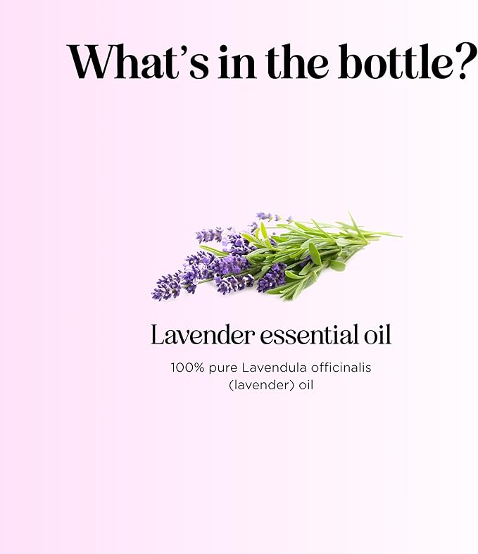 Pure Lavender Essential Oil - Lavender Oil for Hair Skin and Nails Plus Aromatherapy Diffusers Humidifiers Linens and Baths for at Home Spa Self Care - Premium Grade Non-GMO in Glass Bottle (4 Fl Oz)
