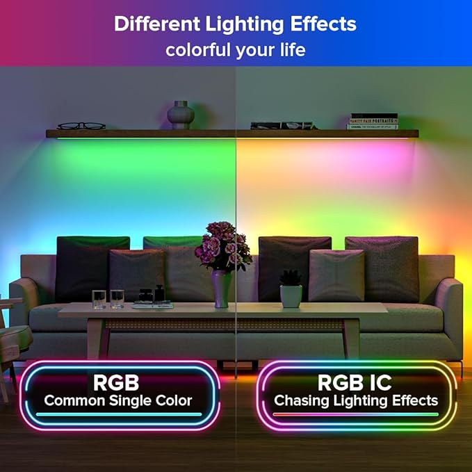 SEZO WS2812B ECO LED Strip Light 16.4FT/5M 60LEDs/m 300Pixels Individually Addressable Programmable 5050SMD Digital RGB Alloy Wires Flexible Dream Color IP30 Non-Waterproof PCB Black DC5V