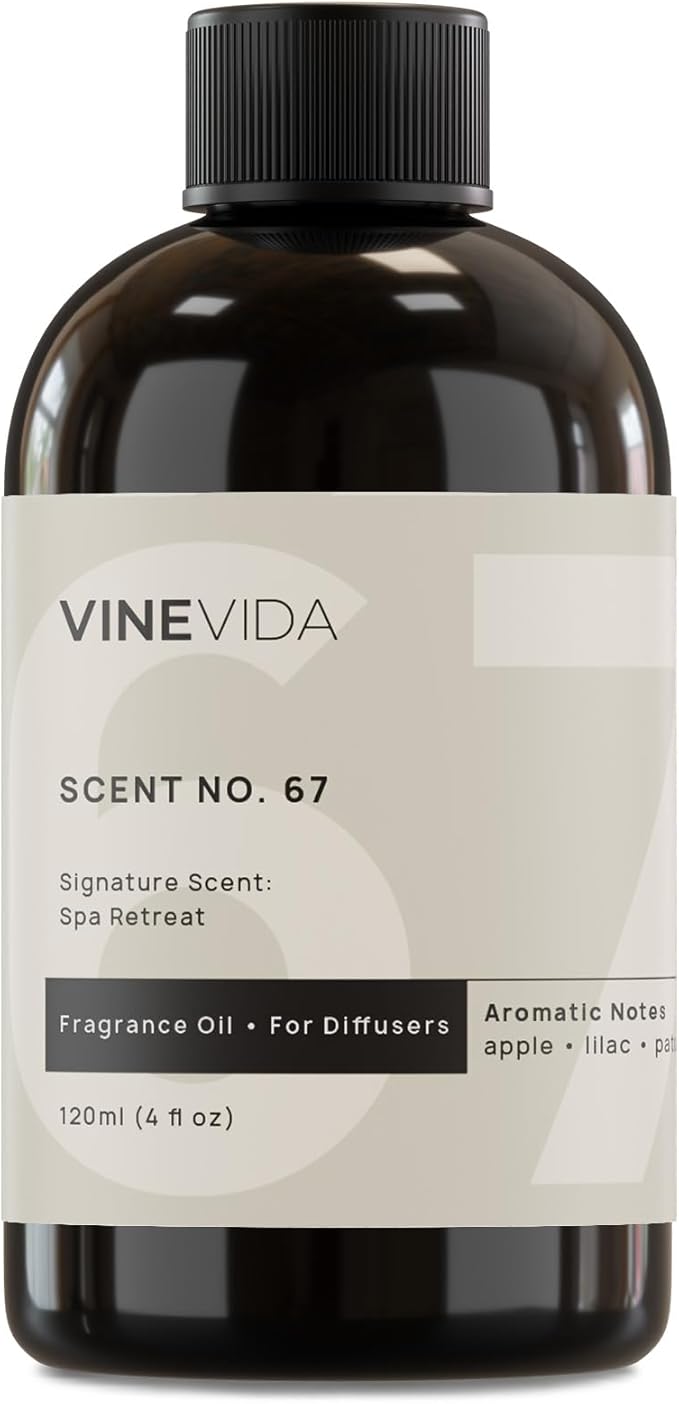 VINEVIDA [4 Fl Oz] Spa Retreat Fragrance Oil for Cold Air Diffusers - Essential Oils for Diffuser Oil Refill & Air Freshener Room Spray