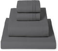 Mellanni California King Sheets Set - 4 PC Iconic Collection Bedding - Hotel Luxury, Extra Soft, Cooling Bed Sheets - Wrinkle, Fade, Stain Resistant (Cal King, Gray)