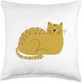Cute Scandinavian Animals Designs Scandinavian Mom Boho Cat Throw Pillow, 16x16, Multicolor