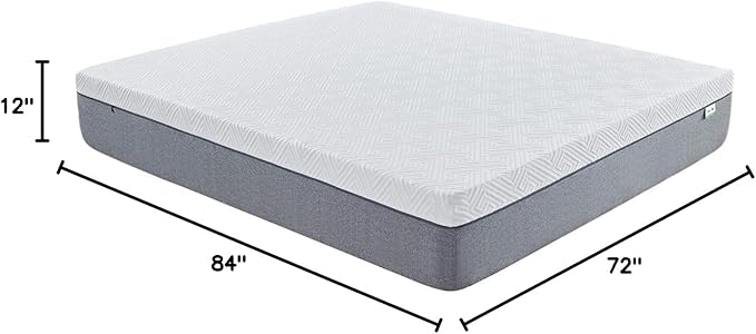Novilla California King Mattress, 12 Inch Gel Memory Foam Cal King Mattress for Cool Night & Pressure Relief, Medium Plush Feel with Motion Isolating, Bliss