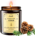 Cedar Scented Candles, 7oz Soy Wax Candle, Long Lasting Aromatherapy Jar Candle for Home, Scented Long Burning Candle Gift for Women and Men