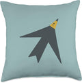 Cute Scandinavian Animals Designs Chic Scandinavian Bird Minimalism Throw Pillow, 18x18, Multicolor