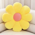 Sioloc flower pillow,flower Shaped Throw Pillow Butt Cushion flower Floor Pillow,Seating Cushion,Cute Room decor & Plush Pillow for bedroom sofa chair(Yellow,23.6'')