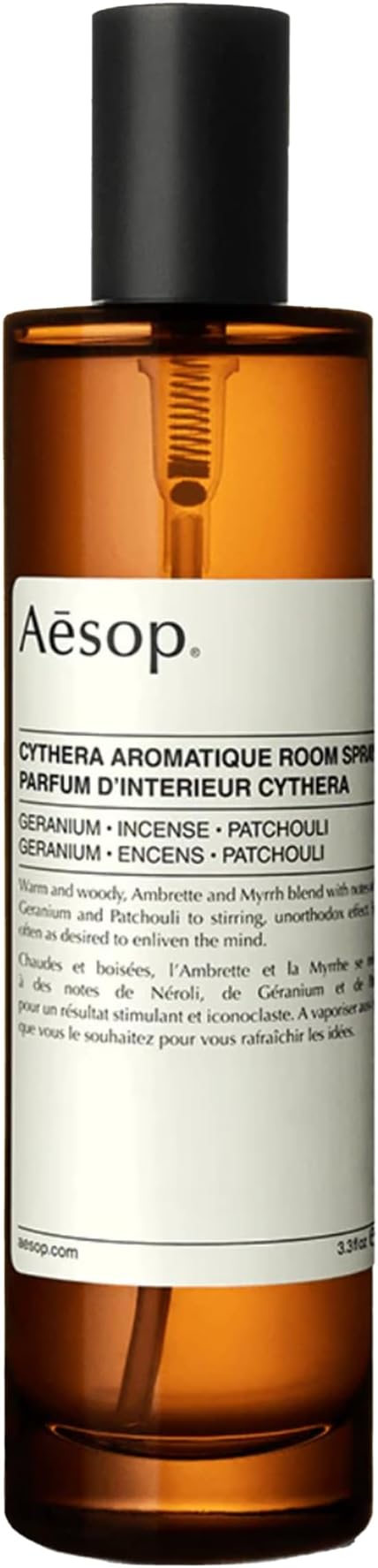Aesop Cythera Aromatique Room Spray | Non-Aerosol Air Freshener | Woody, Opulent, Spicy | Aroma for Several Hours | 3.3 oz / 100mL