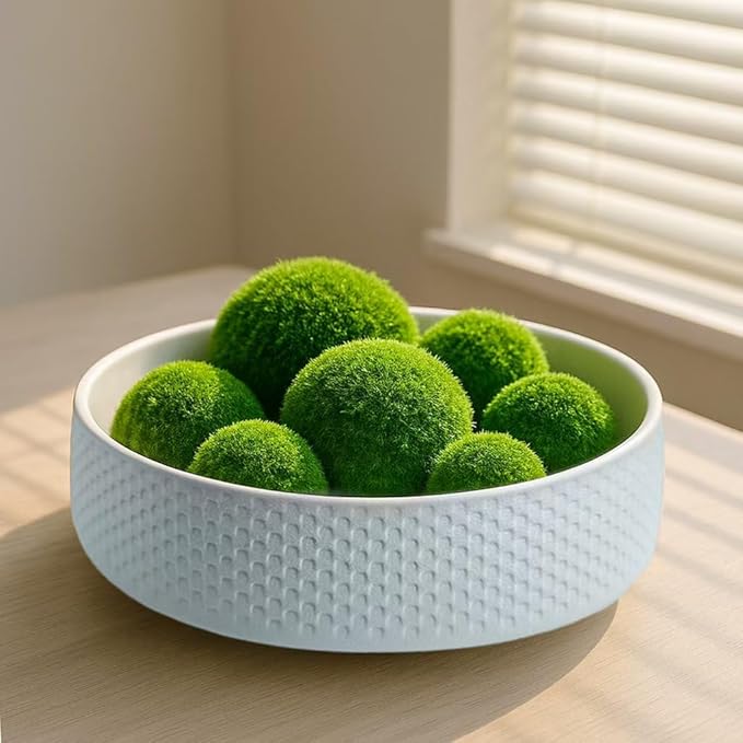 10" Decorative Bowl,Ceramic Fruit Bowl for Kitchen Counter,Entryway Key Holder & Jewelry Organizer - Modern Centerpiec(White)