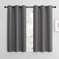 NICETOWN Bedroom Curtains Blackout Drapery Panels, Three Pass Microfiber Thermal Insulated Solid Ring Top Blackout Window Curtains/Drapes (Two Panels, 42 x 50 inches, Gray)