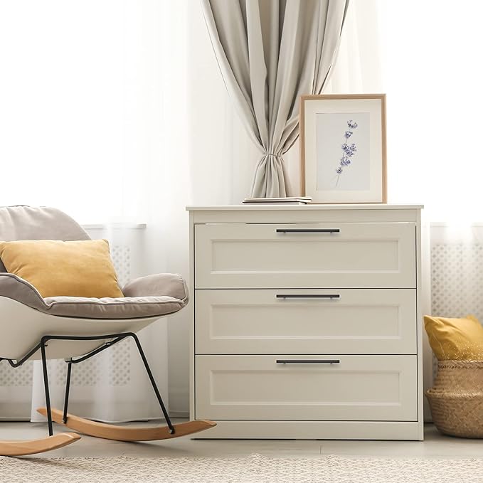 Ravinte Black Cabinet Handles 5 Pack 8 inch Matte Black Square Cabinet Pulls Kitchen Hardware 11 inch Overall Length Kitchen Drawer Pulls