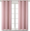 BGment Room Darkening Curtains 45 Inches Long - Grommet Thermal Insulated Drapes Window Treatment Curtains for Bedroom, 2 Panels, 38 x 45 Inch, Baby Pink