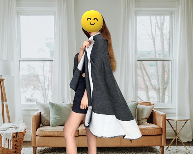 h Blanket Soft Throw Blanket Faux Fleece Cashmere Plaid Warm Shawl Thick Knitted Plush Cozy Comfy for Women Throw Blanket for Sofa Couch Bed Queen King Size 55x66 in (Navy Blue)