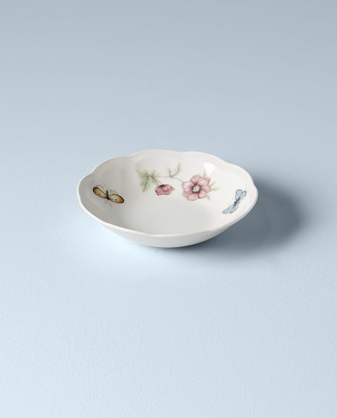 Lenox 6101836 Butterfly Meadow Fruit Bowl, white body, 1 Count (Pack of 1)