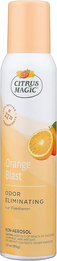 Citrus Magic Odor Eliminator Air Freshener Spray for Home, Orange Blast, 3-Ounce, Pack of 3
