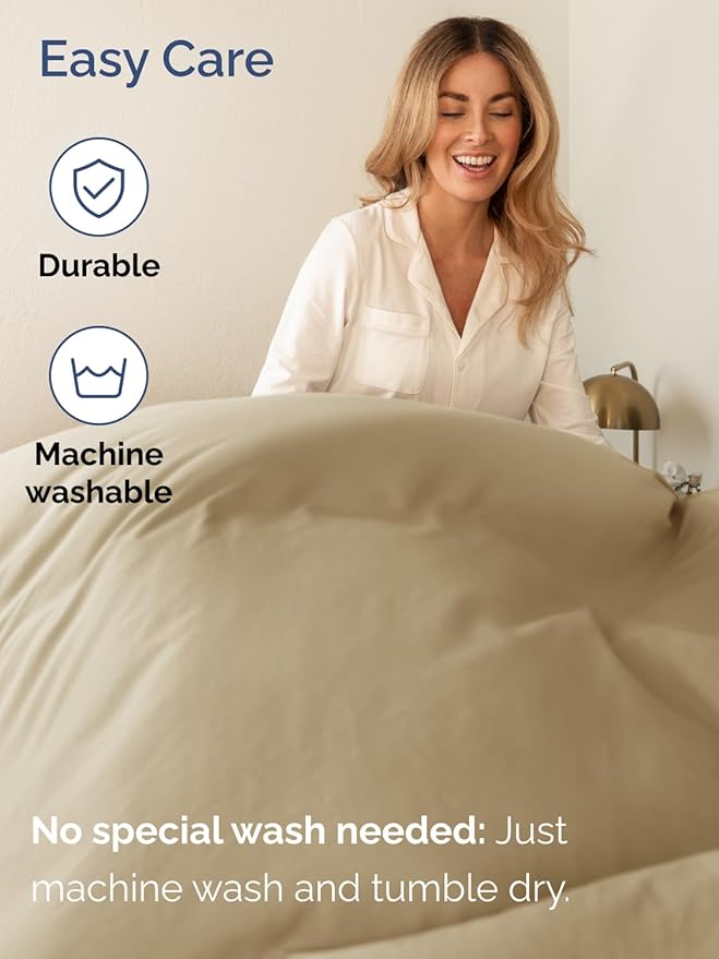 Extra Deep King Sheet Set - 6 Piece Breathable and Cooling Sheets - Hotel Luxury Bed Sheets Set - Easy & Secure Fit - Soft, Wrinkle Free and Comfy Sheets Set - Beige Sheet Set with Extra Deep Pockets
