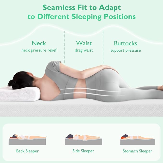 FDW | 6 Inch Twin XL Mattress | Medium Firm | Gel Memory Foam Mattress | White | Bed in a Box, CertiPUR-US Certified | Pressure Relief, Cooling Ventilated Foam | Washable Removable Cover