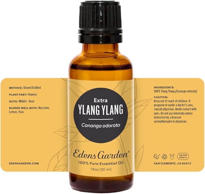 Edens Garden Ylang Ylang- Extra Essential Oil- 100% Pure Premium Grade, Undiluted, Natural, Therapeutic, Aromatherapy, The Best for Diffuser, Candle, Laundry, Hair 30 ml (1 fl oz)
