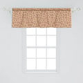 Lunarable Savannah Window Valance Pack of 2, Ikat Style Inspired Coffee Tones of Giraffe Skin Animal Print Pattern, Rod Pocket Curtain Valances for Kitchen Bedroom, 54" X 18", Beige