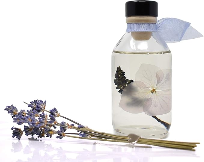 LOVSPA Reed Diffuser Set, Lavender De Provence Scented Oil Diffuser with Sticks, Home Fragrance Accessories for Bathroom Shelf Decor, Aroma Diffusers for Home or Office Desk, USA Made