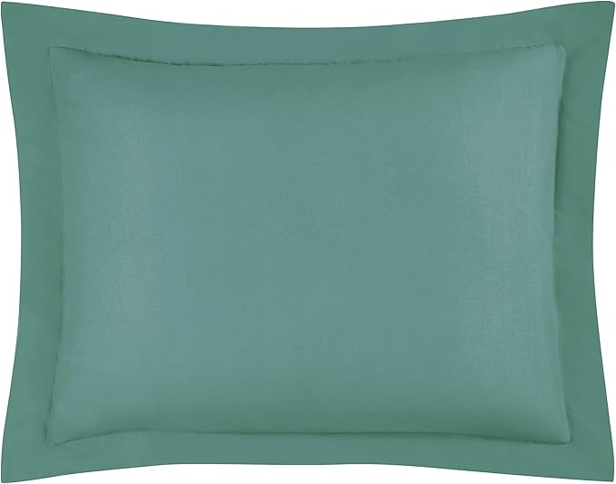 Chezmoi Collection 3-Piece All Season Oversized Queen Comforter Set Granite Green, Soft Quilted Down Alernative Duvet Insert with Corner Tabs, Lightweight Microfiber Bedding, 92 x 96 Inches
